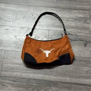 Texas Longhorns NCAA licensed shoulder purse made by Sandol Orange And Black